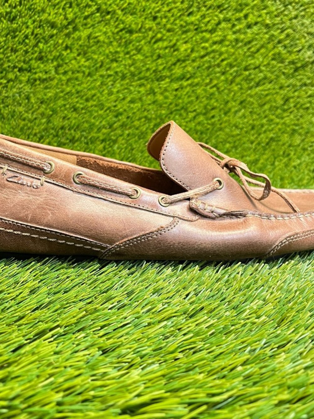 Clarks Markman Mens Size 11 Brown Casual Classic Leather‎ Driving Loafer Shoes